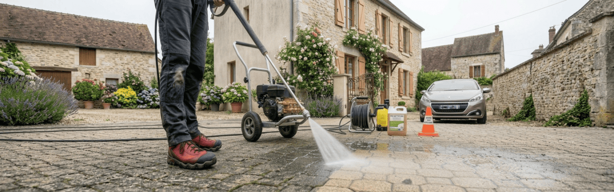 nettoyage sols extérieurs pavés maison individuelle 54 ProClean Toiture